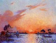 unknow artist Sunset in Briere II oil painting reproduction